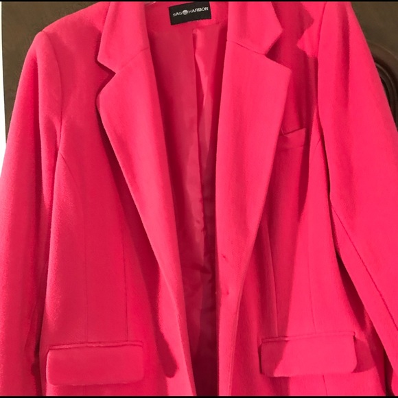 Sag Harbor Jackets & Blazers - Sag Harbor Bright Pink Blazer